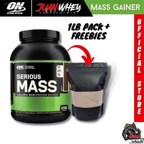 OPTIMUM NUTRITION SERIOUS MASS 1LB OR 2LBS .